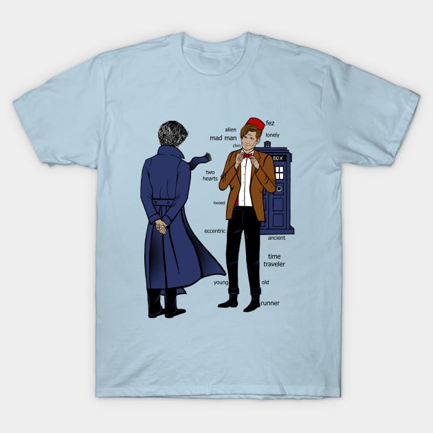 Sherlock meets the Doctor T-Shirt by ChloeRose